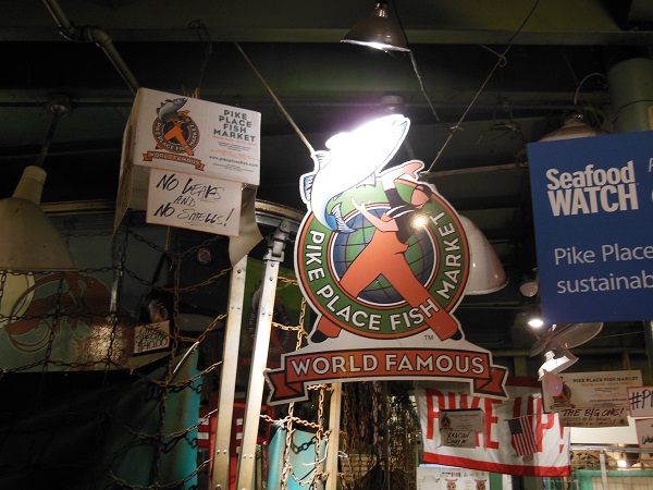 Flying fish at Pike Place Market, Seattle