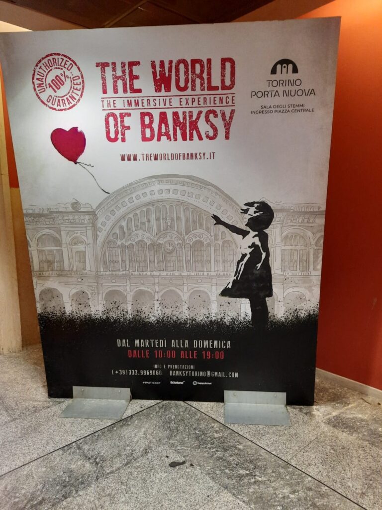 Ingresso mostra Banksy Torino Porta Nuova